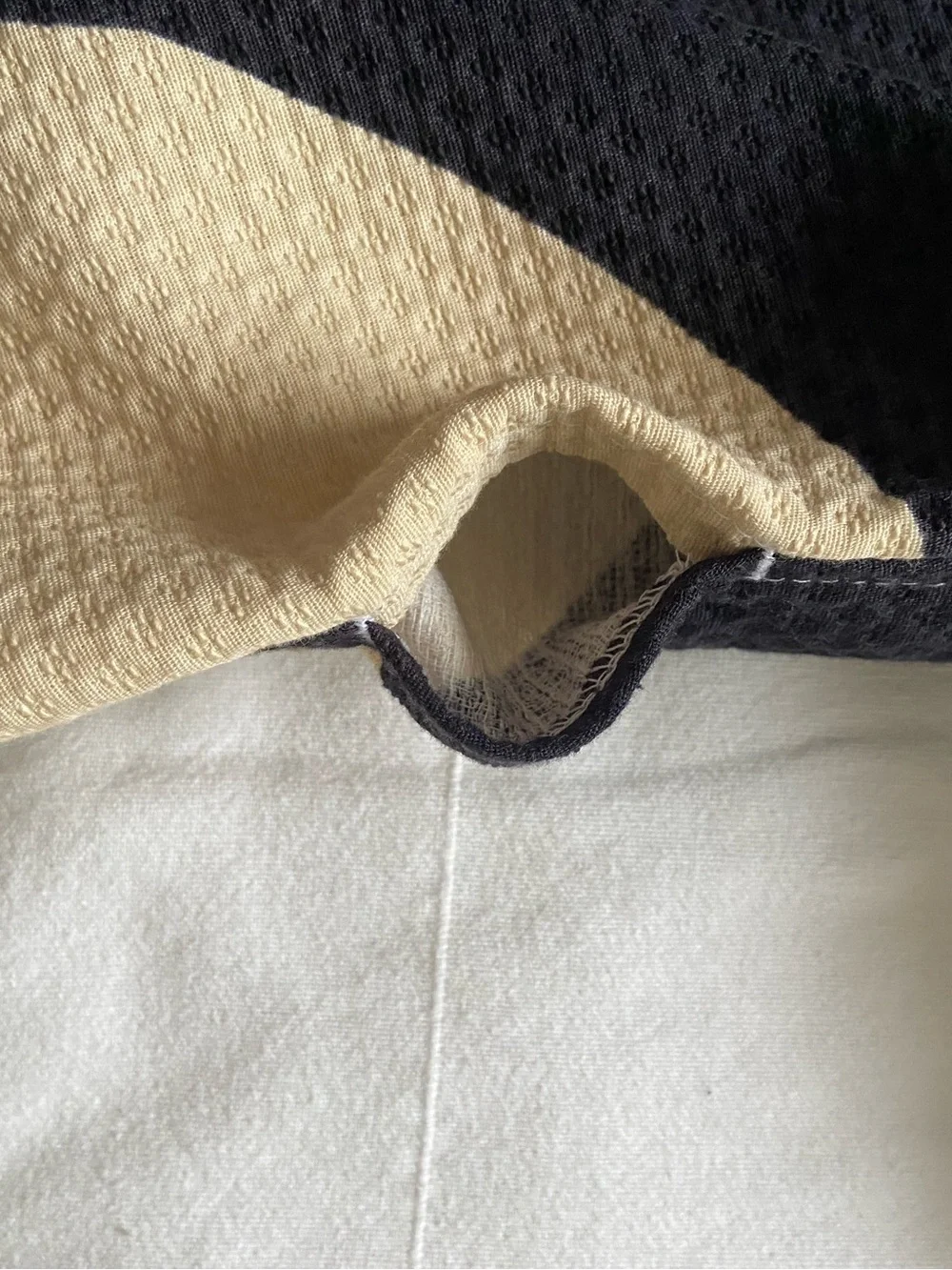Marimekko Melooni Bathrobe Grey Cotton Waffle - Picture 3 of 7